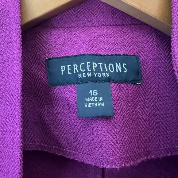 Perceptions Buttonless Blazer size 16 - Picture 4 of 5